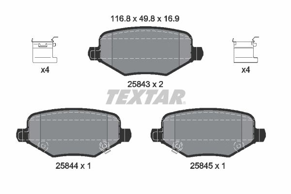 Brake Pad Set, disc brake (2584301)
