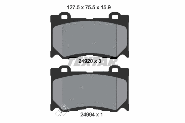 Brake Pad Set, disc brake (2492001)