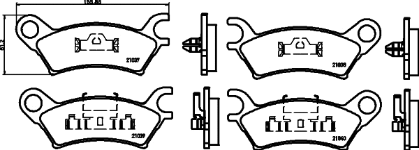Brake Pad Set, disc brake (2103701)