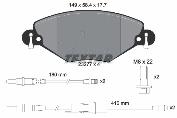 Brake Pad Set, disc brake (2327701)