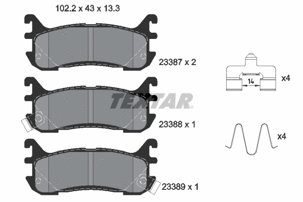 Brake Pad Set, disc brake (2338704)