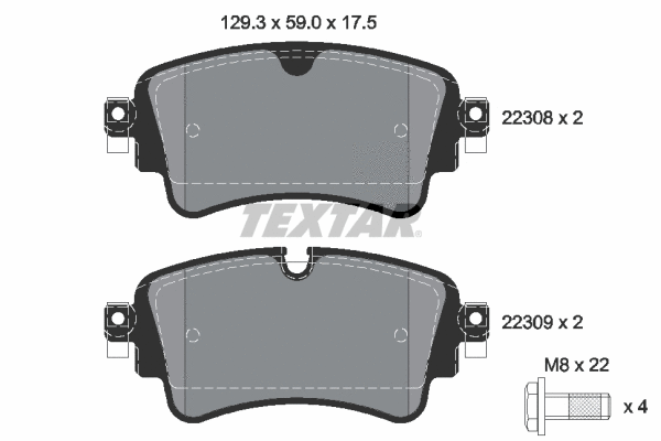 Brake Pad Set, disc brake (2230801)