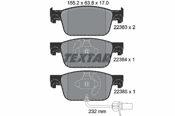 Brake Pad Set, disc brake (2238301)