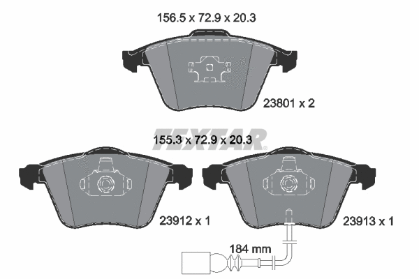 Brake Pad Set, disc brake (2380101)