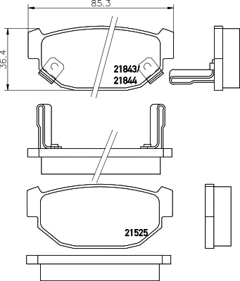 Brake Pad Set, disc brake (2152501)