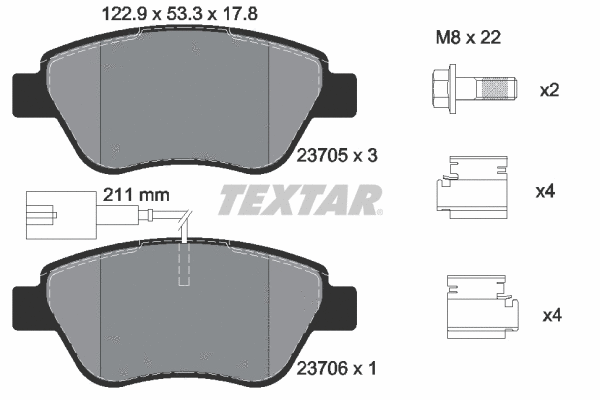 Brake Pad Set, disc brake (2370502)