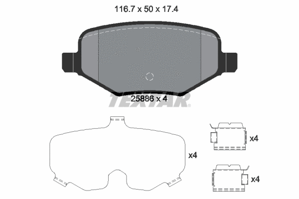 Brake Pad Set, disc brake (2588601)