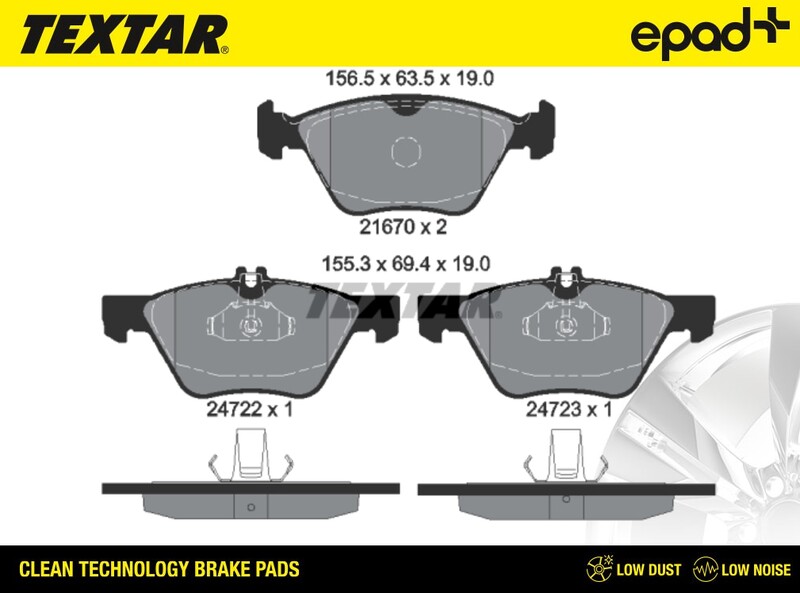 Brake Pad Set, disc brake (2472201CP)