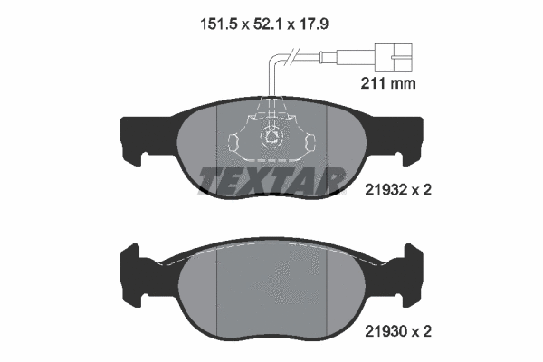 Brake Pad Set, disc brake (2193201)