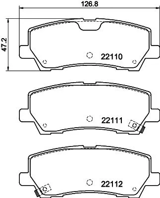 Brake Pad Set, disc brake (2211004)