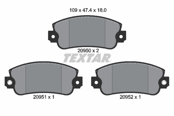 Brake Pad Set, disc brake (2095006)