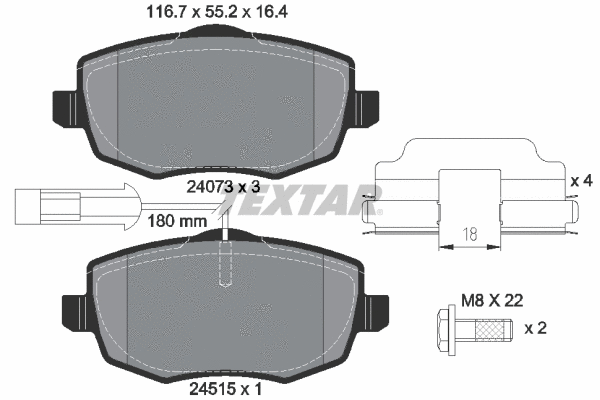 Brake Pad Set, disc brake (2407303)