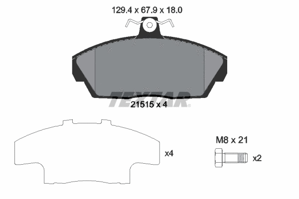 Brake Pad Set, disc brake (2151504)