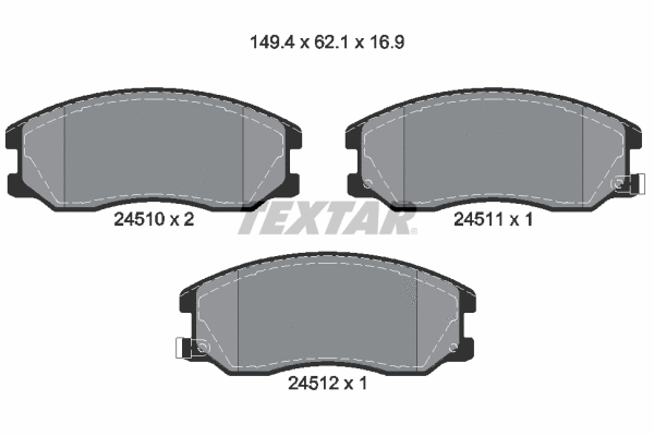 Brake Pad Set, disc brake (2451001)