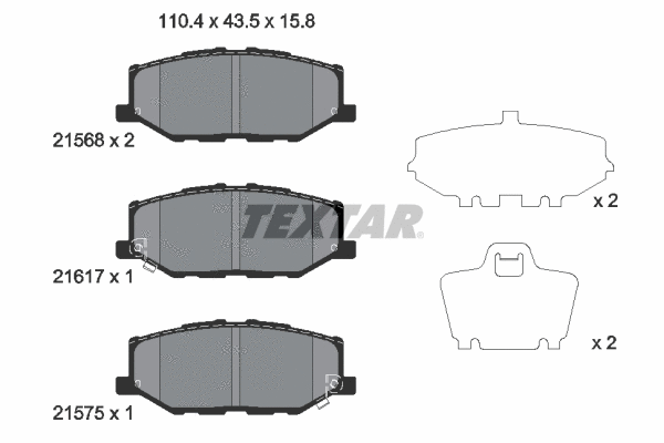 Brake Pad Set, disc brake (2156801)