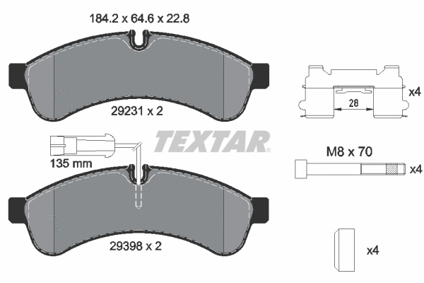 Brake Pad Set, disc brake (2923103)