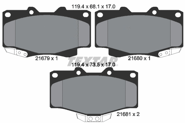 Brake Pad Set, disc brake (2167907)