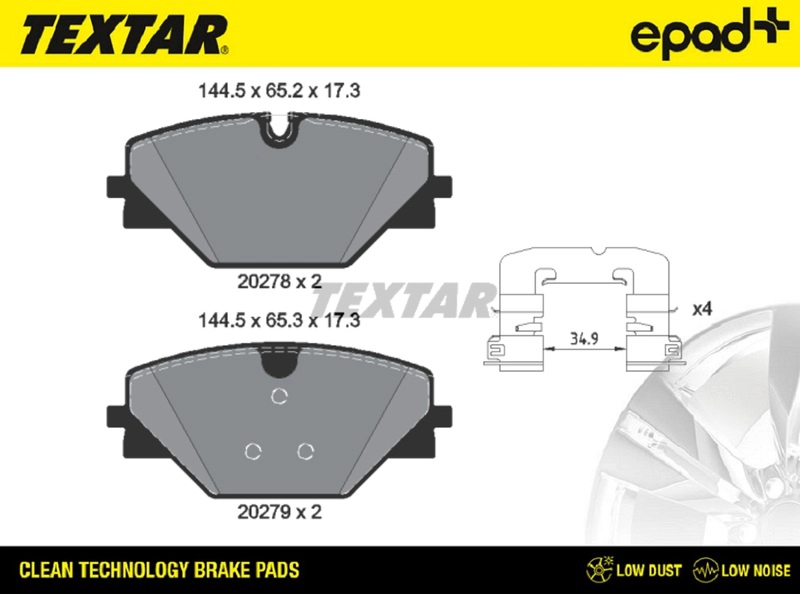 Brake Pad Set, disc brake (2027801CP)