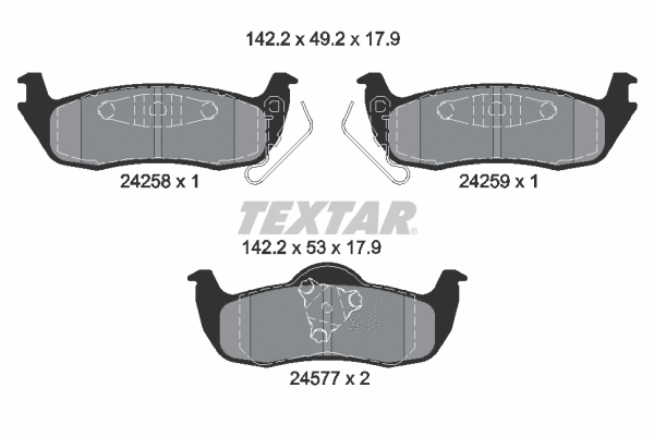 Brake Pad Set, disc brake (2425801)