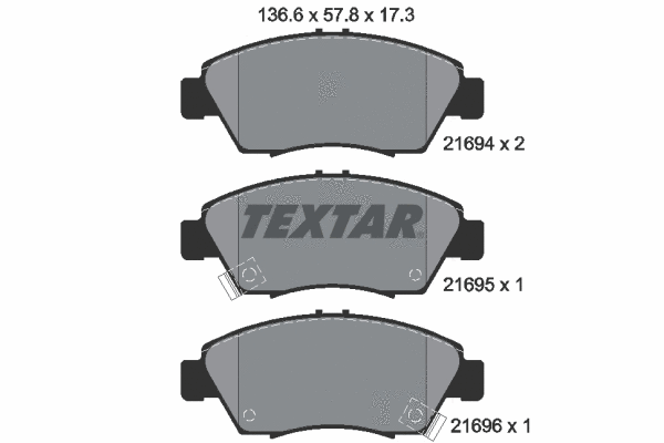 Brake Pad Set, disc brake (2169401)