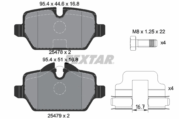 Brake Pad Set, disc brake (2547801)