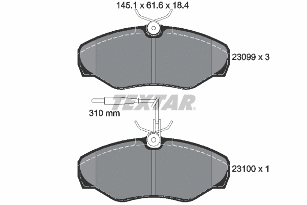 Brake Pad Set, disc brake (2309903)