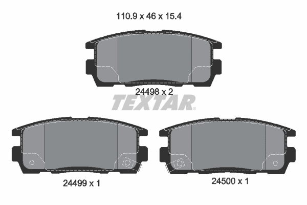 Brake Pad Set, disc brake (2449801)