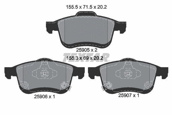 Brake Pad Set, disc brake (2590501)