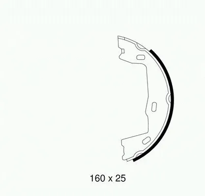 Brake Shoe Set, parking brake (2610501)