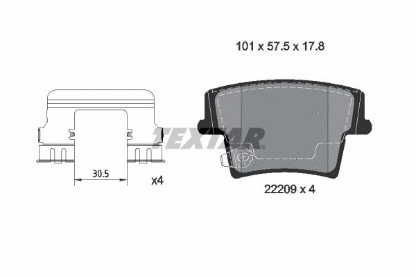 Brake Pad Set, disc brake (2220901)