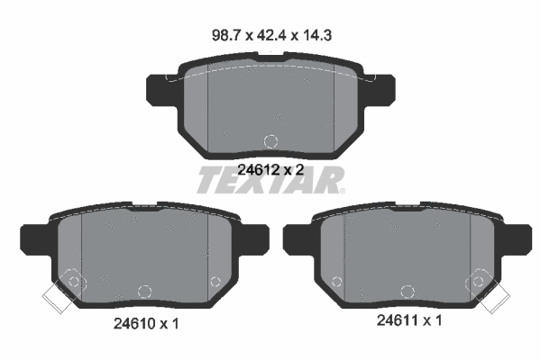 Brake Pad Set, disc brake (2461004)