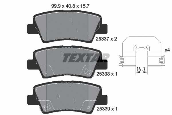 Brake Pad Set, disc brake (2533703)