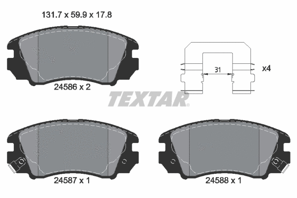 Brake Pad Set, disc brake (2458601)