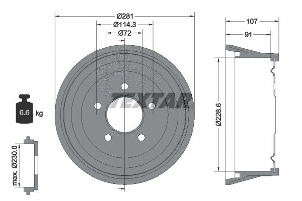 Brake Drum (94034800)