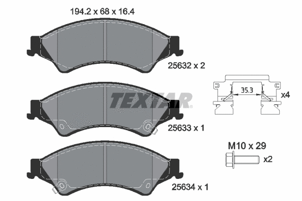 Brake Pad Set, disc brake (2563201)
