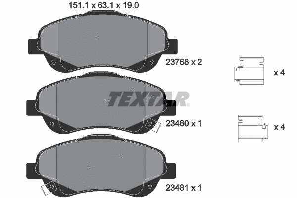 Brake Pad Set, disc brake (2376802)