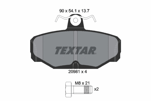 Brake Pad Set, disc brake (2098101)