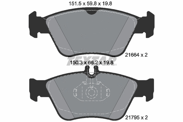 Brake Pad Set, disc brake (2166481)