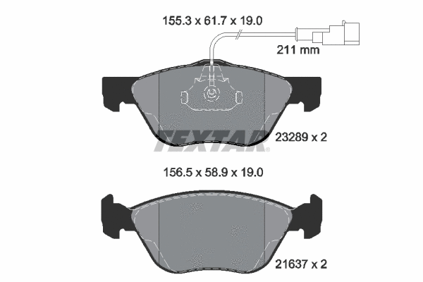 Brake Pad Set, disc brake (2328902)