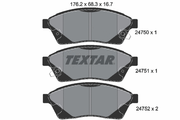 Brake Pad Set, disc brake (2475001)