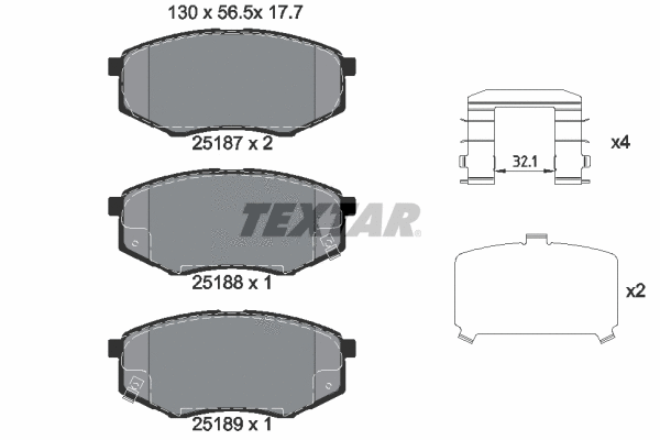 Brake Pad Set, disc brake (2518701)