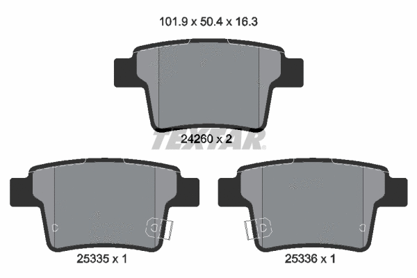 Brake Pad Set, disc brake (2426004)
