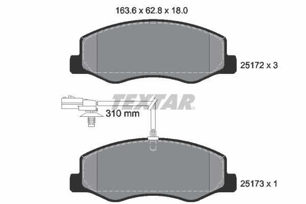 Brake Pad Set, disc brake (2517201)