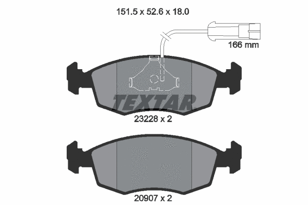 Brake Pad Set, disc brake (2322702)