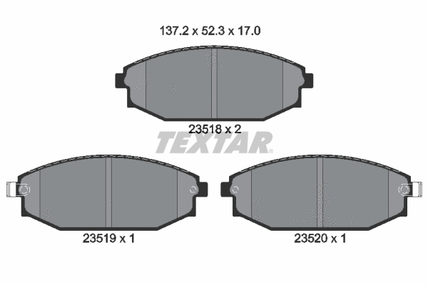 Brake Pad Set, disc brake (2351801)