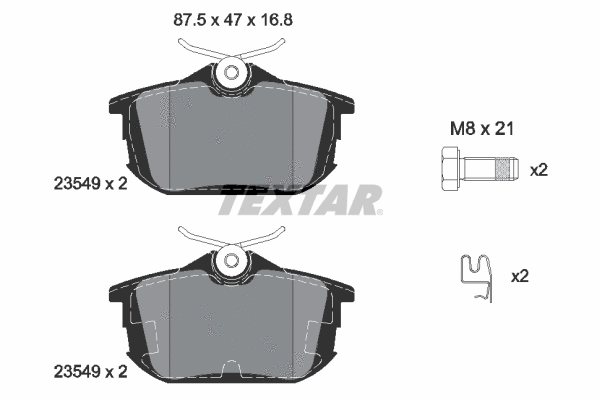 Brake Pad Set, disc brake (2354901)