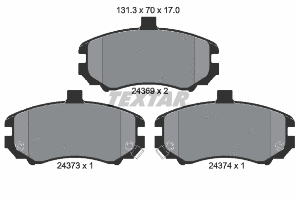 Brake Pad Set, disc brake (2436901)