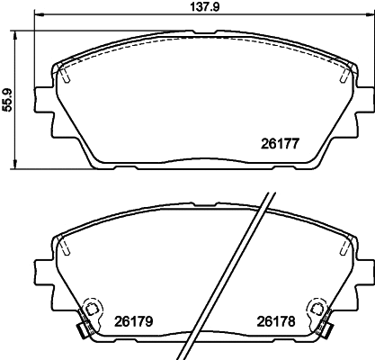 Brake Pad Set, disc brake (2617701)
