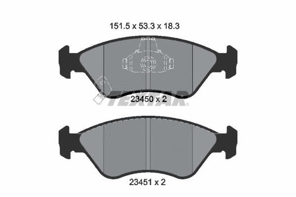 Brake Pad Set, disc brake (2345001)