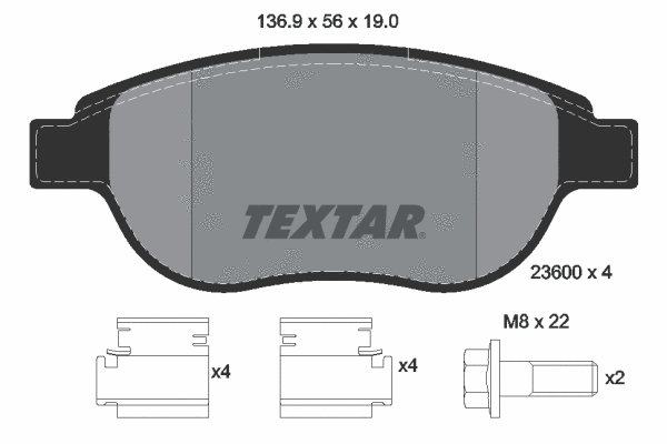 Brake Pad Set, disc brake (2360001)